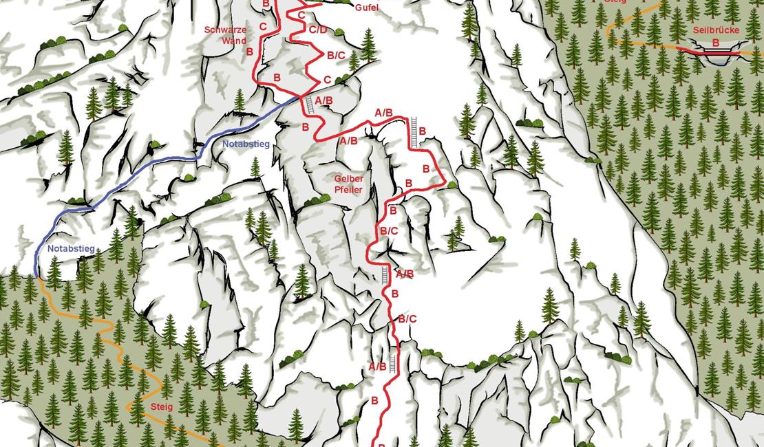 Klettersteig Ölberg Pfitsch Map
